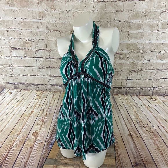 INC international concepts green halters top small - Picture 3 of 9